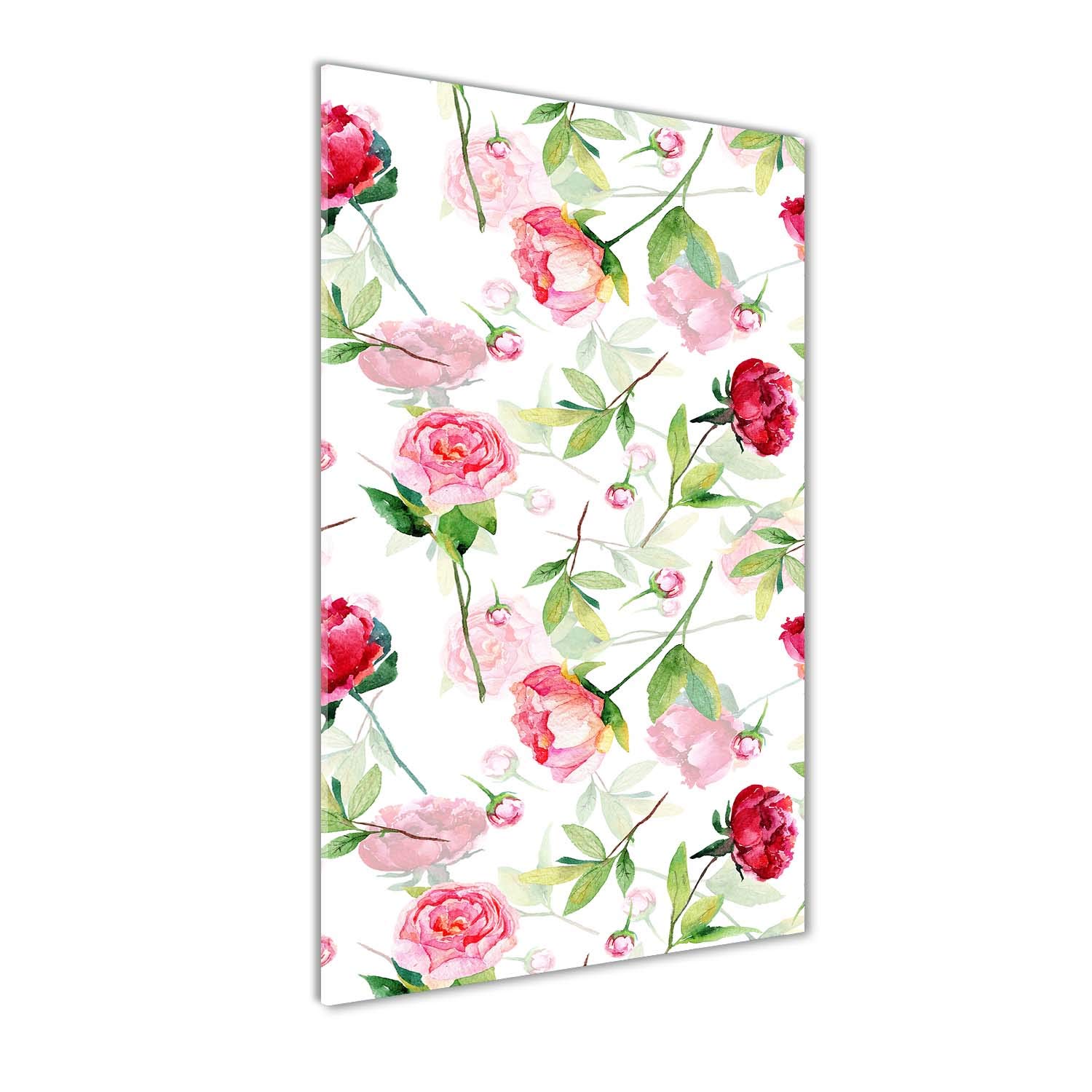 Impression sur verre fleurs de roses pour sublimer la crédence de votre cuisine