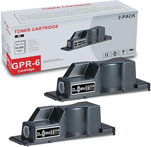 Paquete de 2 cartuchos de tóner negro GPR-6 (6647A003AA) de alto rendimiento compatible con GPR-6 para impresora Canon imageRUNNER 2200 2220 2800