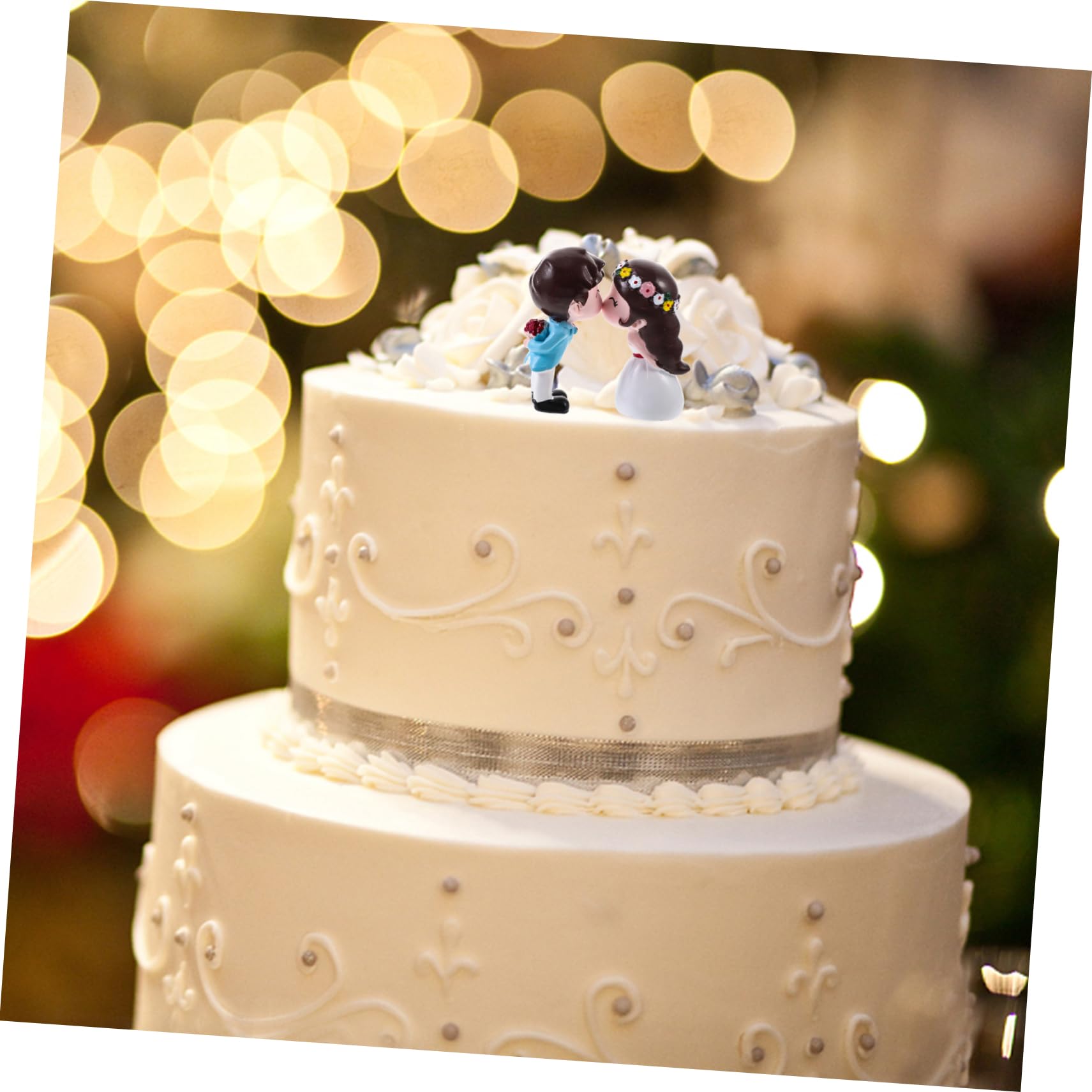 Cabilock Figurine Mariage Gateau Statuette Mariage 3 Paires Couple Décoration Gâteau Décoration Gâteau Décor