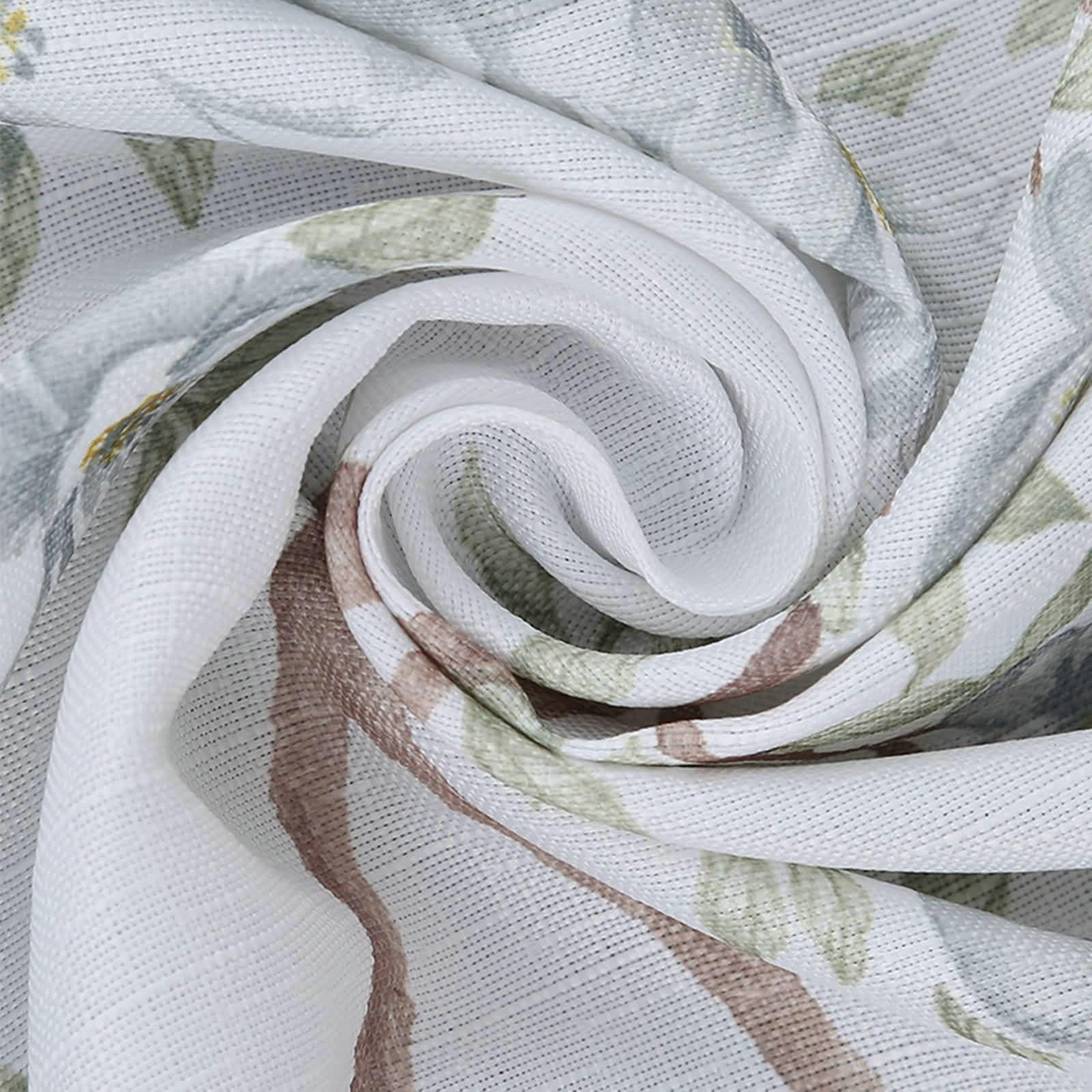 Tovaglia Tavola 140 x 220cm, Tovaglia Lavabile Rami di Alberi e Uccelli Tovaglia Rettangolare Verde Chiaro Bianco