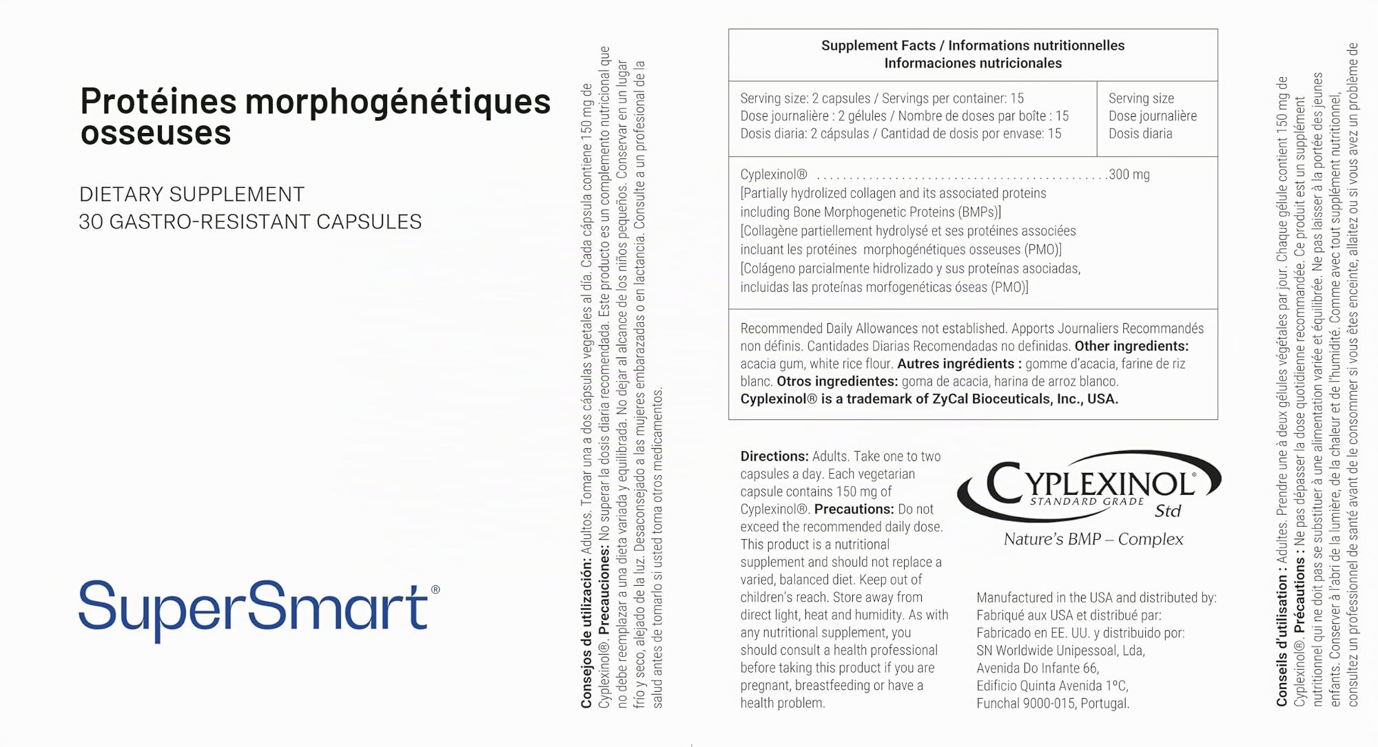 Collagène Cyplexinol® - Santé Osseuse et Cartilagineuse - SuperSmart | Aide à la Cicatrisation et à la Reformation des Tissus - Bone Morphogenetic Proteins