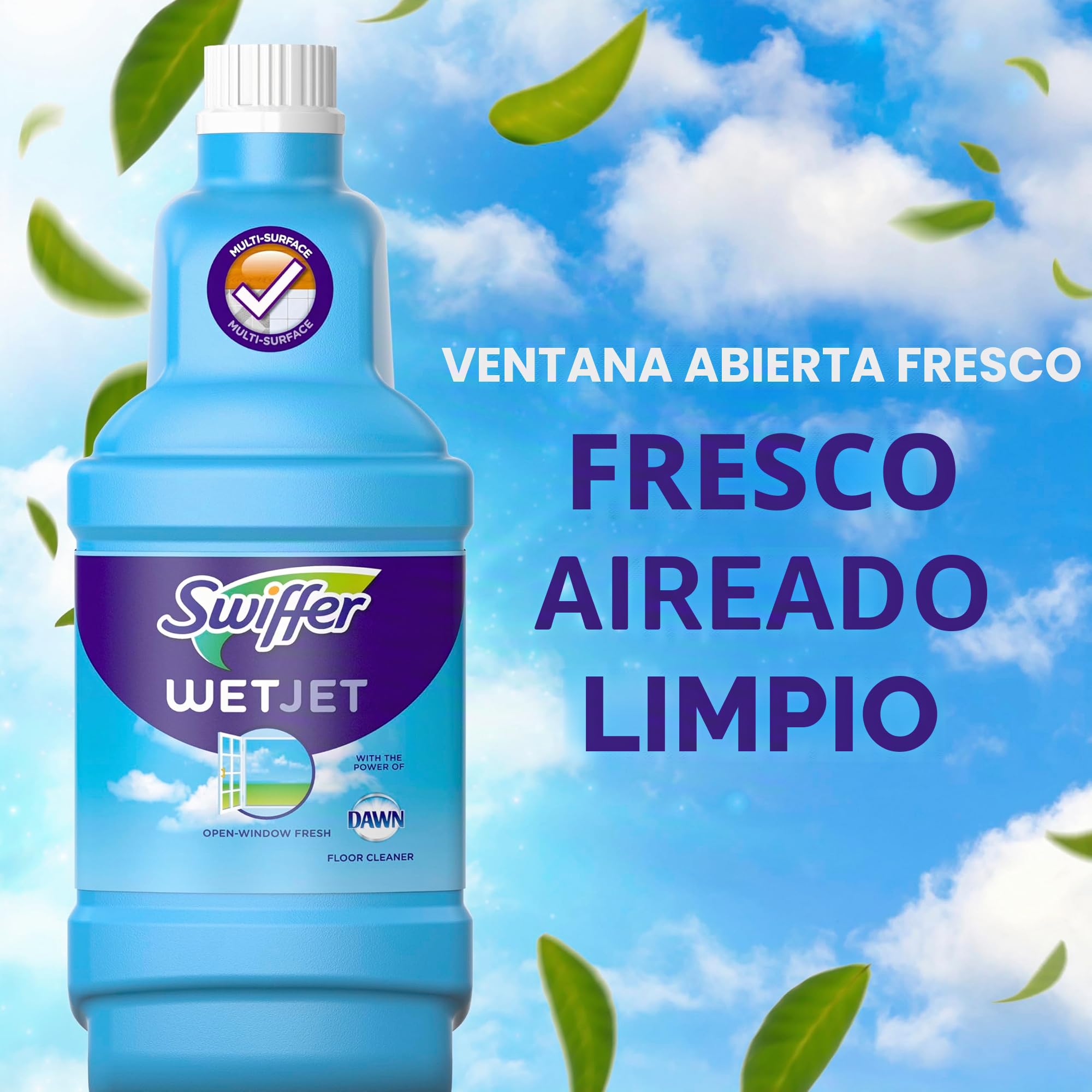 Swiffer WetJet - Kit de iniciación de Limpiador de mopa en Aerosol para Madera Dura y Pisos, Incluye: 1 mopa eléctrica, 10 Almohadillas, solución de Limpieza, baterías