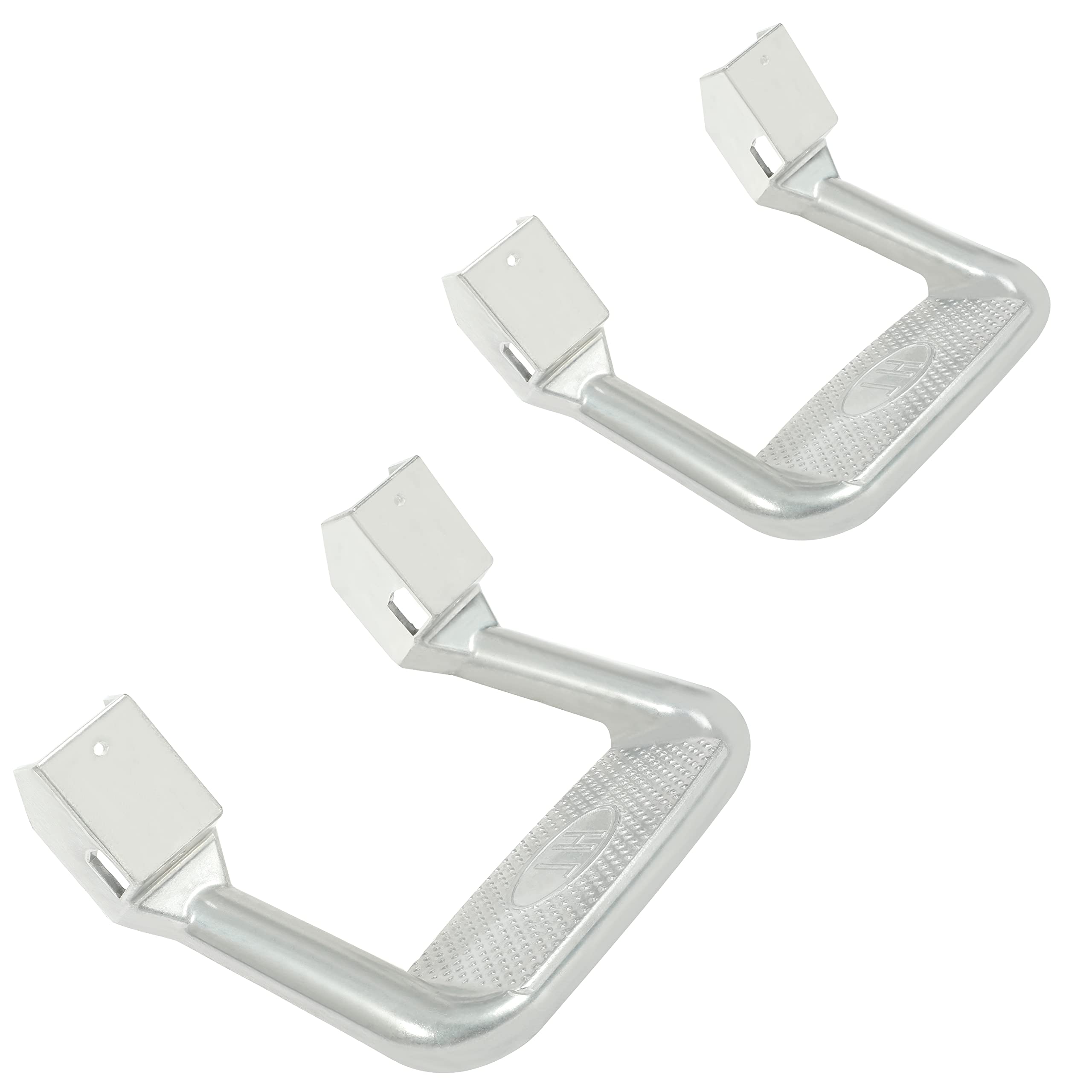 Photo 1 of HECASA Universal 2 Pcs Side Step Compatible with 1967-2020 Chevrolet GMC Ford Isuzu Mitsubishi Dodge Jeep Nissan Toyota Mazda Aluminum Polishing Silvery