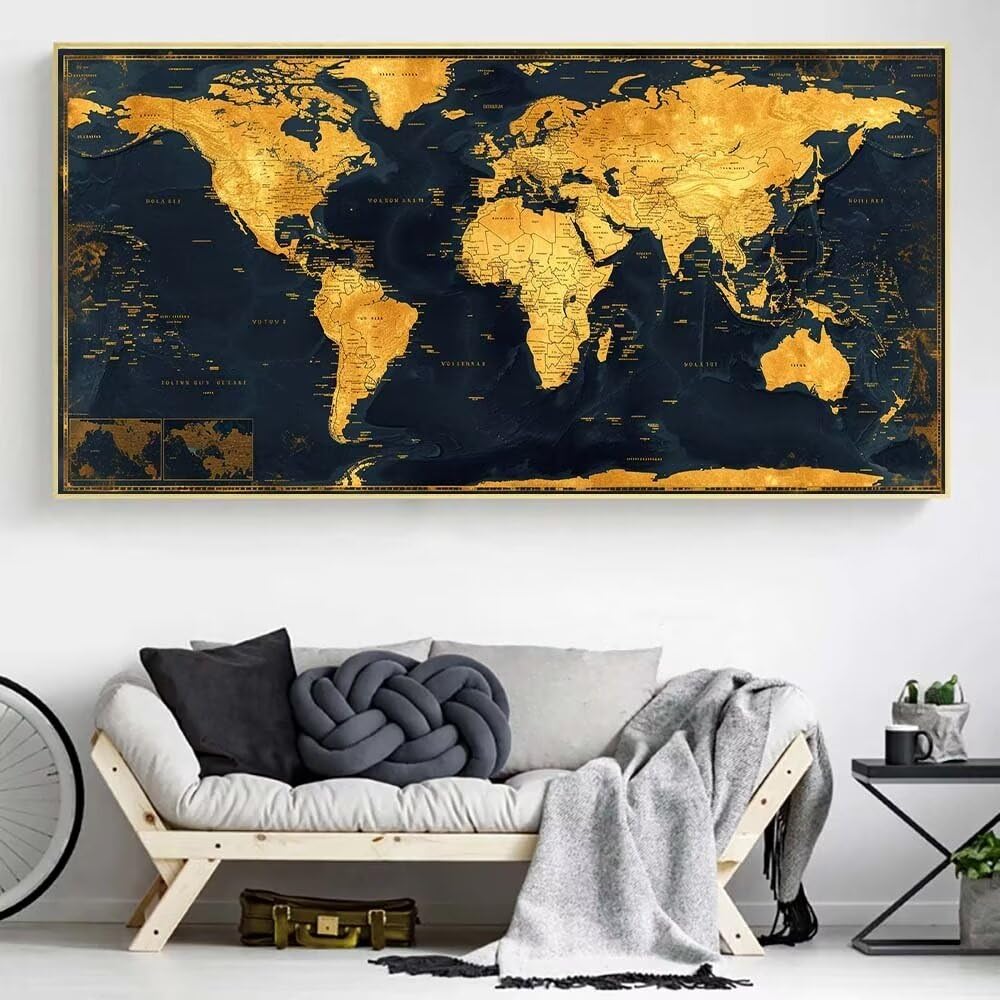 DIY 5D diamentowy obraz, mapa, zestawy artystyczne dla dorosłych, duża diamentowa mapa świata 60 x 120 cm, zestawy do malowania diamentowego, kwadratowe wiertło, klejnot, kryształ, sztuka, haft,