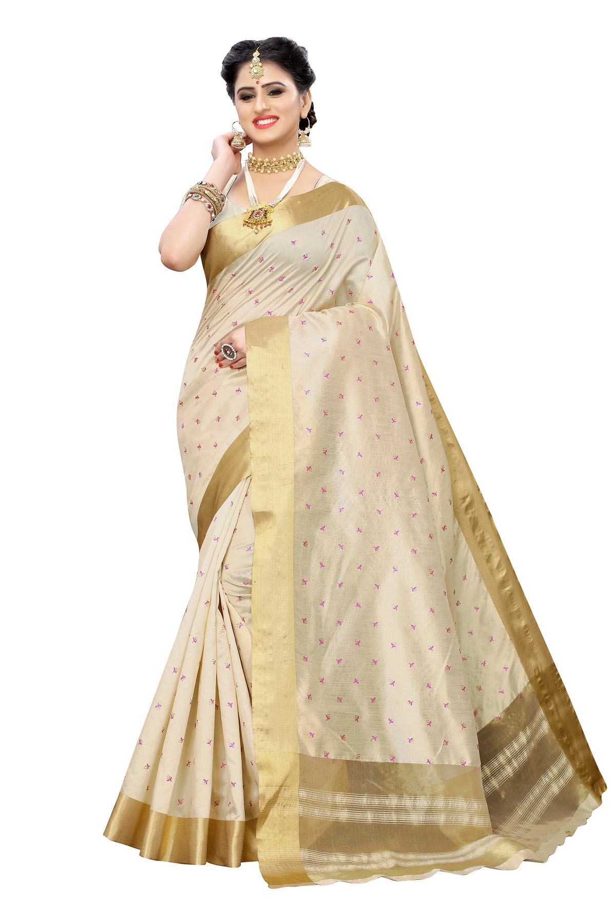 PeegliSaree Indian Women's Cotton Polyester Silk Saree Woven Traditional Sari