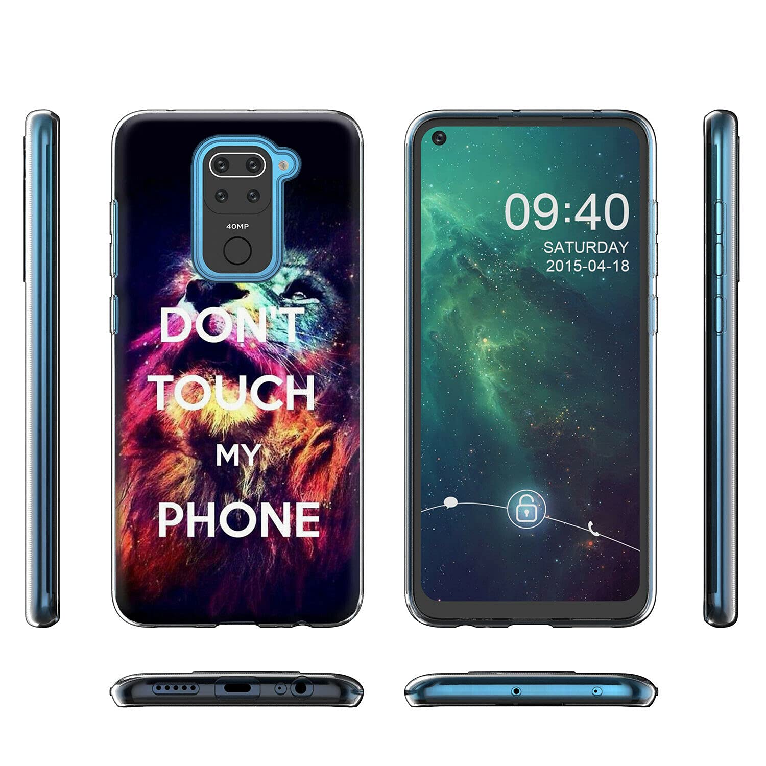 Mixroom - Cover Custodia Back case In TPU Silicone Morbido Per Xiaomi Redmi Note 9 Fantasia Piuma Rondini Infito M753