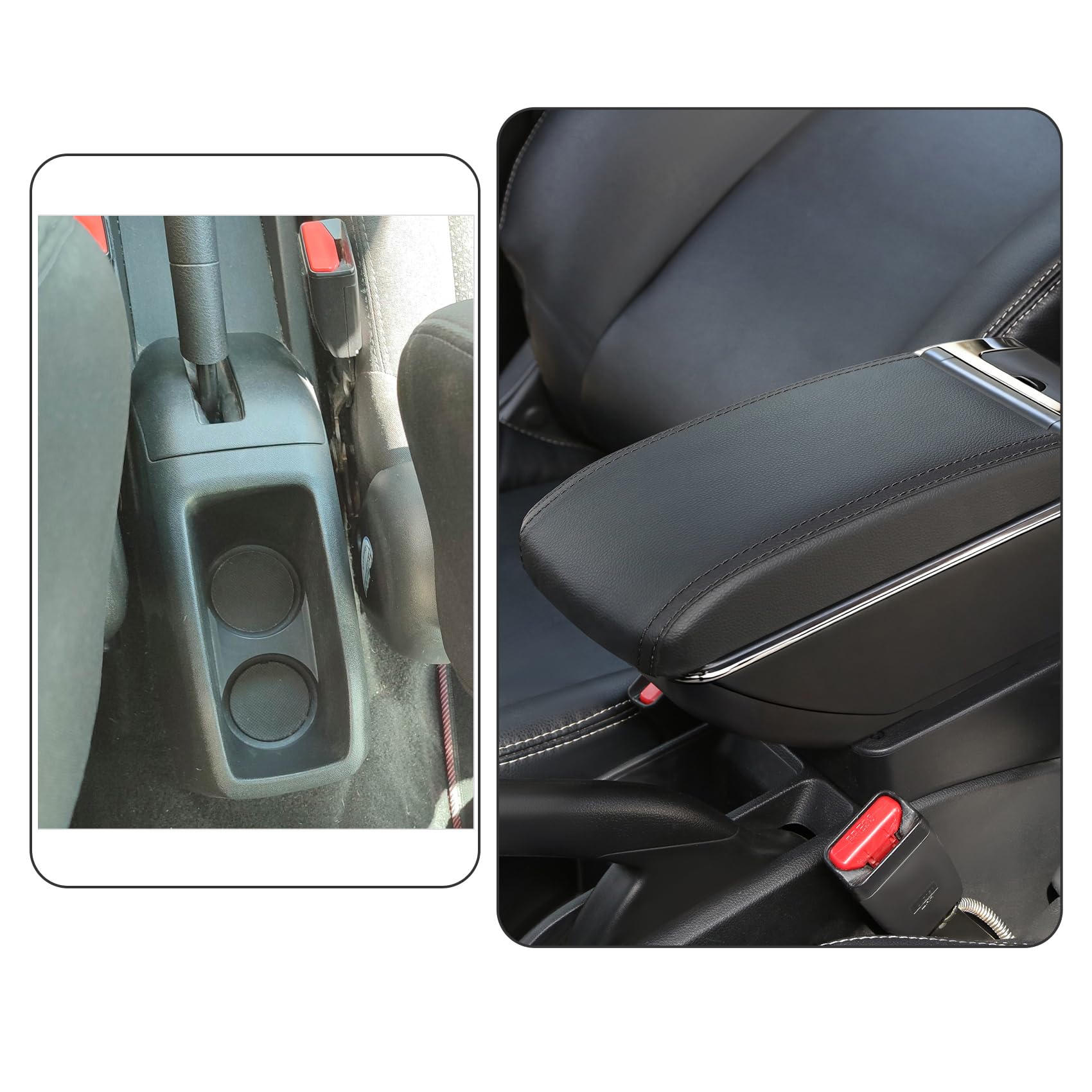 YJYWZH Braccioli compatitble with Peugeot 208 Bracciolo 2013-2018 Doppio Strato Console di Stoccaggio Auto Poggia Braccio