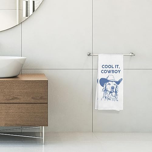 Miniatura 5 de Blue Western Cowboy - Toallas de cocina decorativas de 16 x 24 pulgadas, modernos paños de cocina retro preppy paños de cocina, paños de cocina,