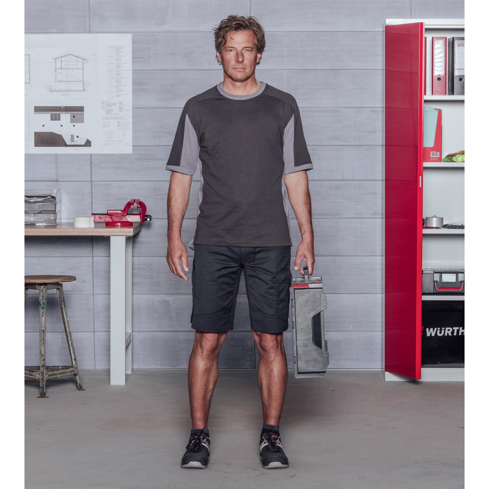 WüRTH MODYF Bermuda de Travail Cetus Anthracite/Gris