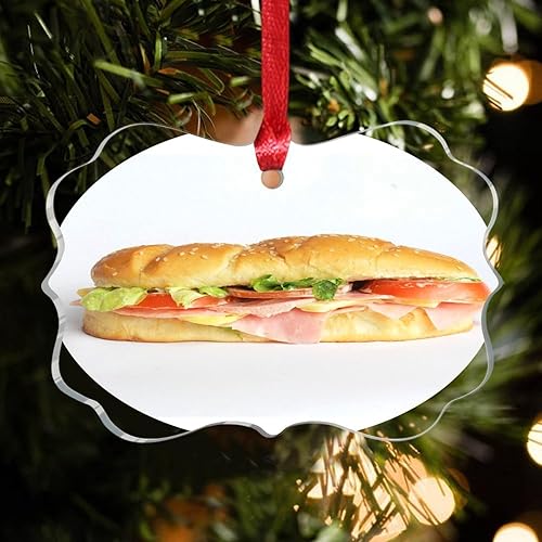 Vista 78 de Grill Master Meat Kebab Adorno de Navidad Fruta Hamburgo Patatas Fritas Cuadro Mariposa Árbol de Navidad Adorno Recuerdo Deliciosa Comida Sabrosa