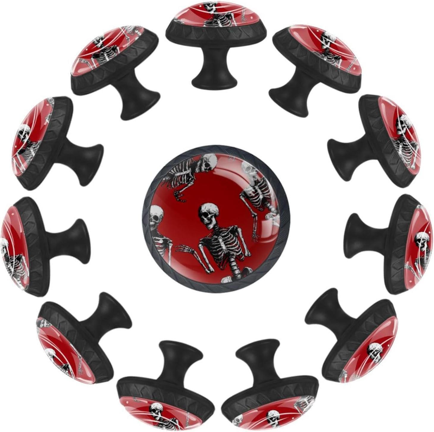 Black Sea Turtle Mandala (2) Simple Style Cabinet Knobs, Durable Drawer Knobs with Complete Screws