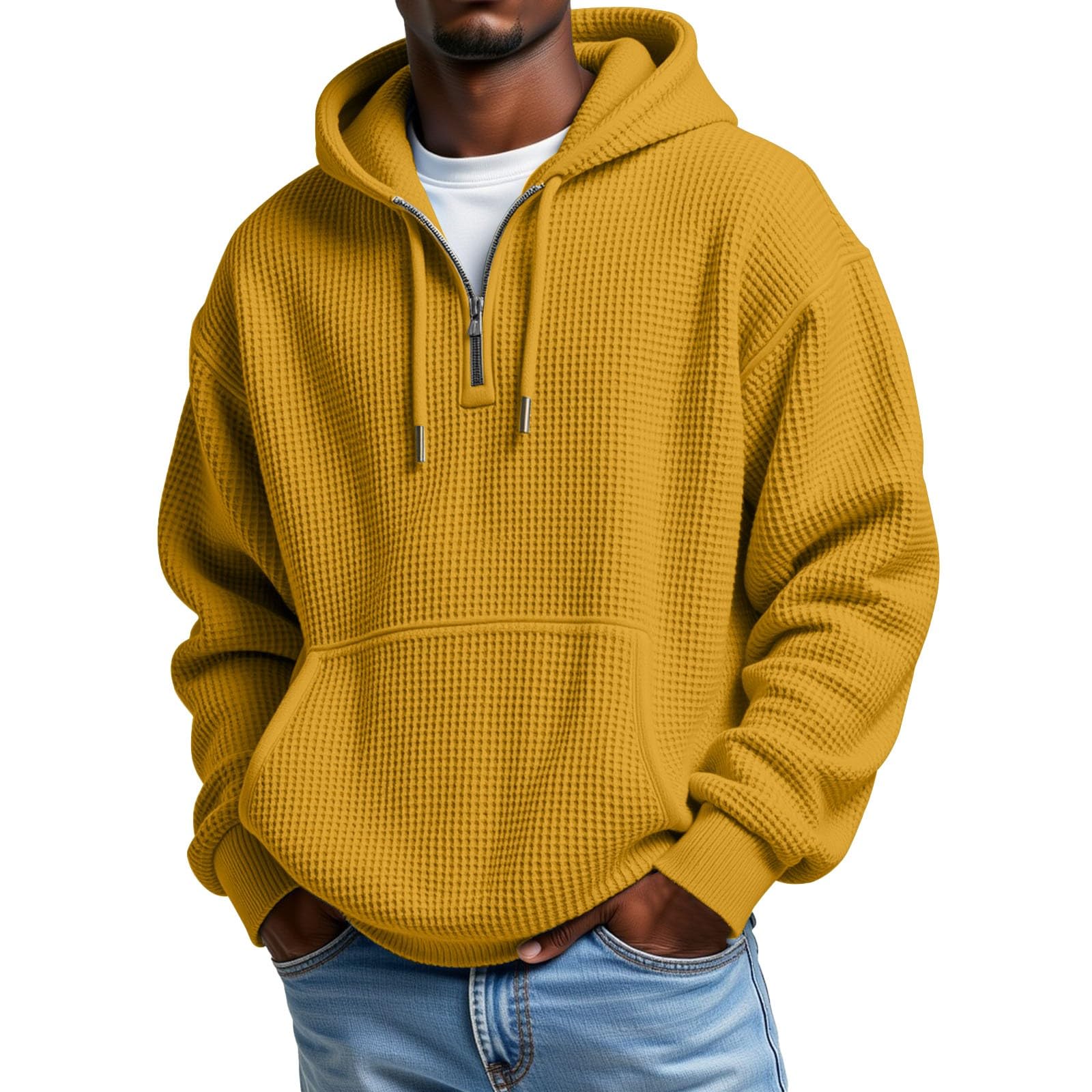 Generisch Felpa da uomo blu scuro per attività all'aperto, felpa sportiva da uomo, maglione nero