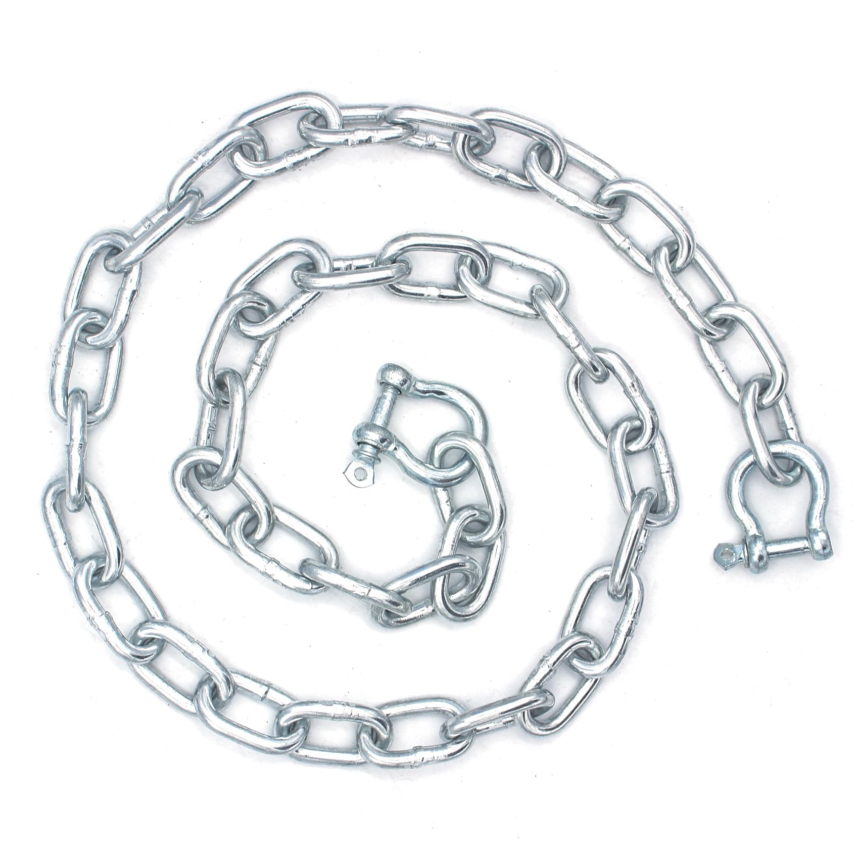 Anchor Chain,316 Stainless Steel Galvanized Steel Anchor Chain,Anchor Chain for Boat,Boat Anchor Chain with 2 Pcs Anti-Off Shackles,Marine Grade