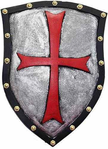Nice purchase Escudo medieval de caballero cruzado de caballeros templarios de 21 x 14 pulgadas decoración de pared para el hogar decoración de