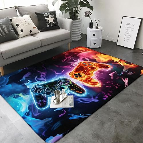 Alfombra de juegos para niños, 4 x 6 pies, lavable y colorida, para cuarto de bebé, ultra suave, antideslizante, para interiores, dormitorio, sala