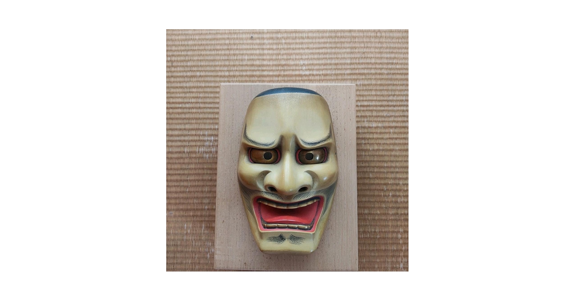 能面   木彫り   黒髭 Amazon.co.jp: 能面 黒髭 木彫り : おもちゃ