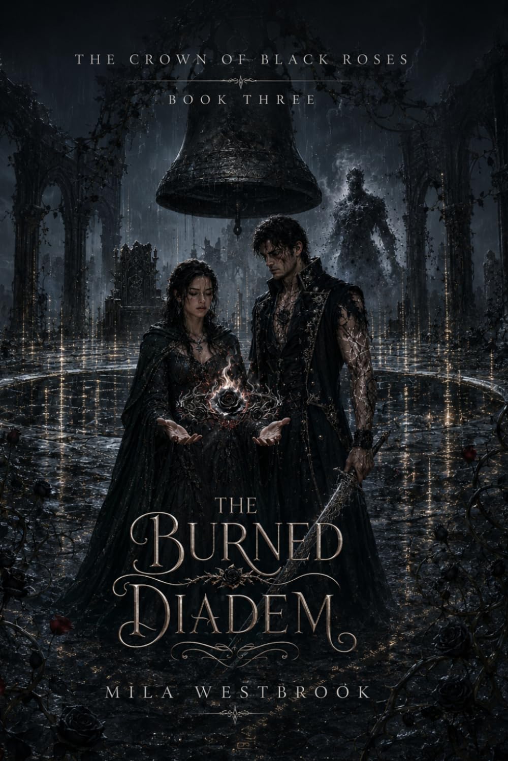 The Burned Diadem: An Adult Dark Romantasy of a Hidden Heir, a Truthbound Prince, Forbidden Love, Cursed Crowns, Stolen Names, and a Buried King (The Crown of Black Roses)