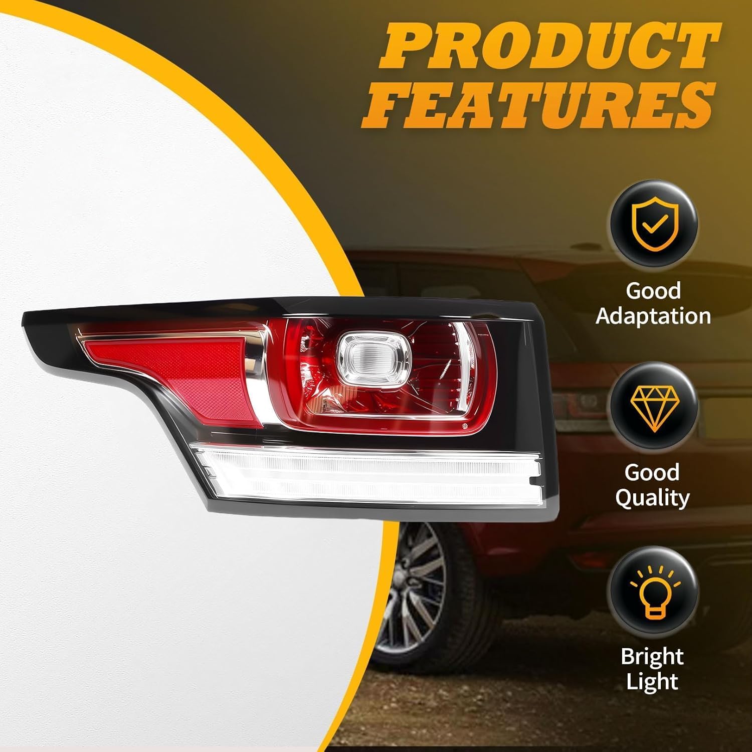 Driver Side Tail Light Assembly Compatible with 2014-2017 Range Rover Sport Left Rear Taillight Tail Lamp LR061589 LR043978