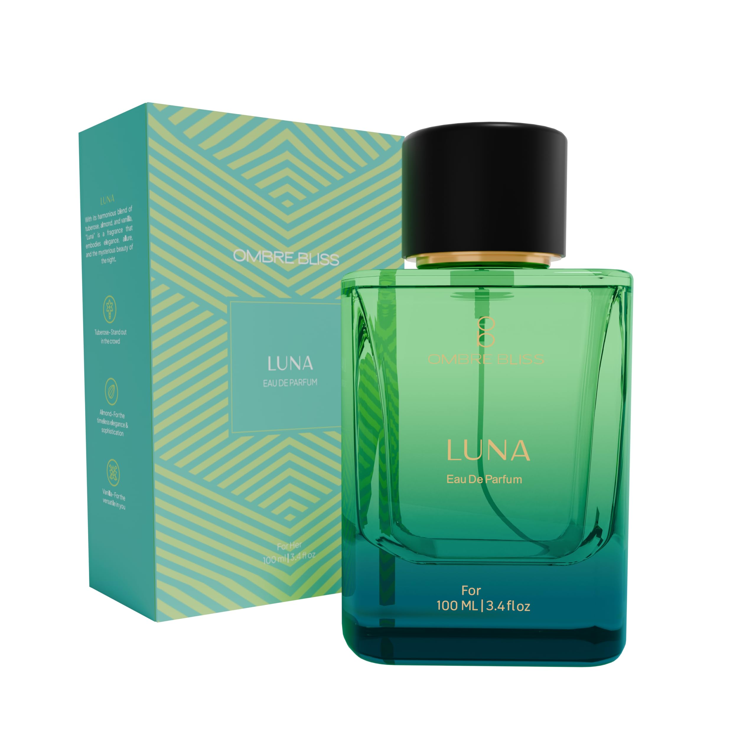 Ombre Bliss Luna Perfume for Women-100ml Premium Eau De Parfum Long Lasting Upto 10hr Luxury Female Scent Collection for All Occasion | Vanilla,Woody,Sweet Date Night Fragrance Body Perfume for Gift-image-37
