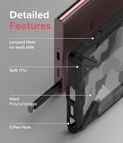 Miniatura 6 de Ringke Fusion-X - Funda compatible con Samsung Galaxy S22 Ultra 5G (2022), parte trasera dura de camuflaje con funda protectora lateral mejorada a