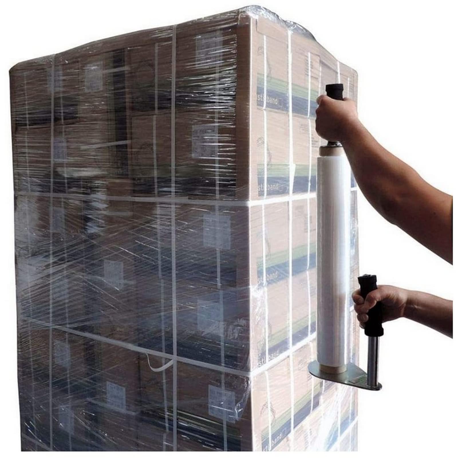 Pellicola Film Estensibile Manuale Trasparente cm 50x 250 mt da 2,4 Kg Cellofan per Imballaggio Spedizioni e Trasloco (6)
