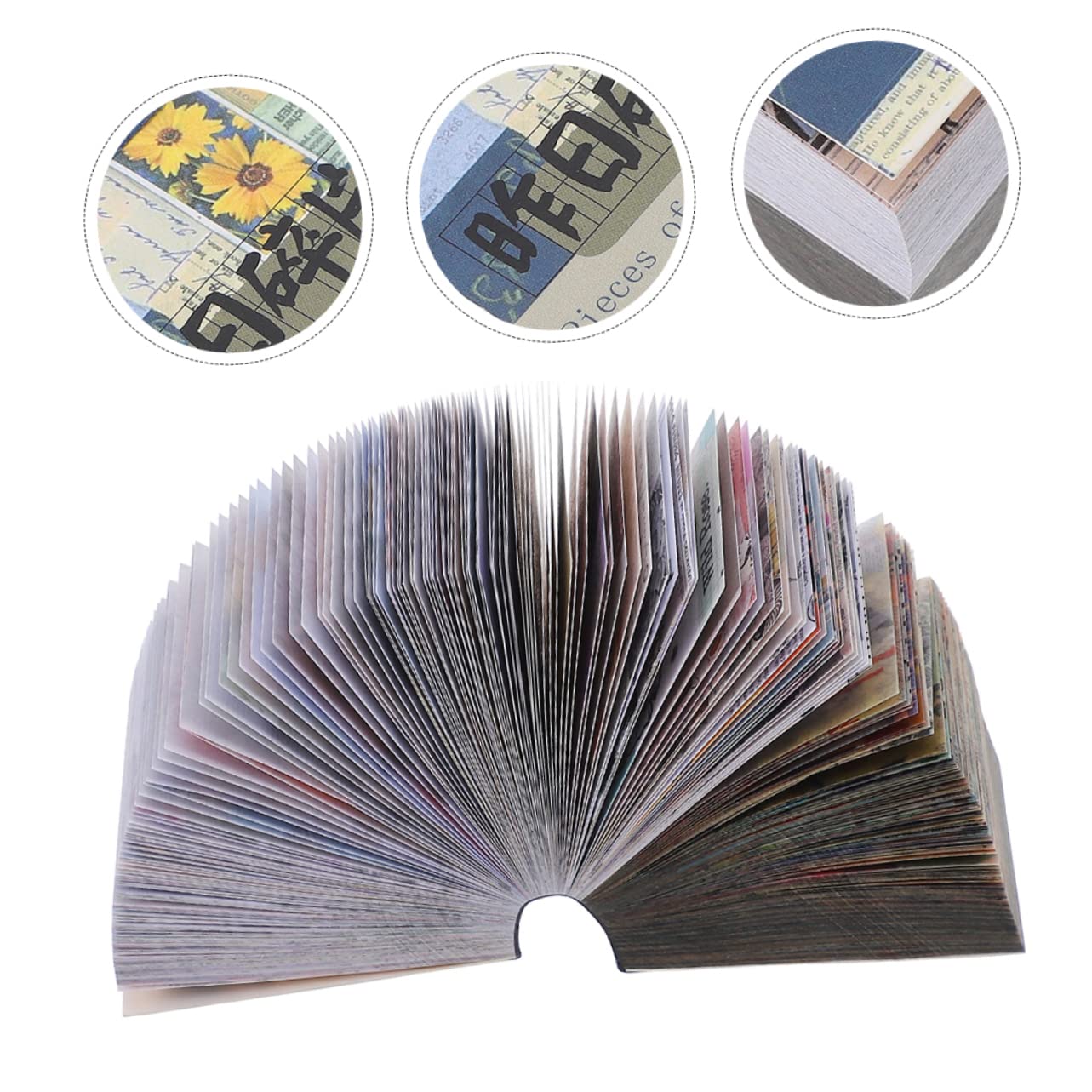 EXCEART 6piezas Cuaderno Retro Scrapbooking Material De Papel Para Diario y Manualidades Por Cuaderno Para Decoración y Recuerdos