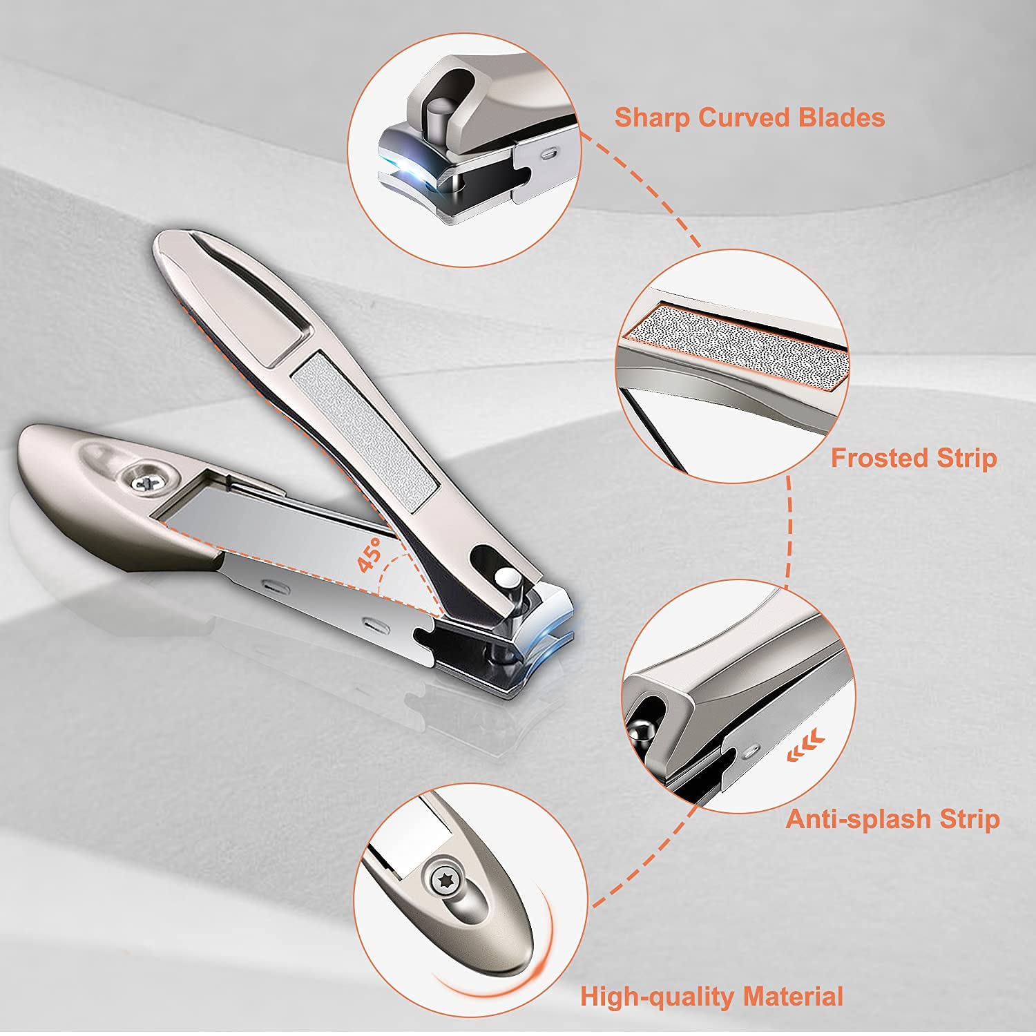 Ingrown Toenail Tool, Toenail Clippers for Ingrown Treatment and Thick Nails, Nail Clippers Set with Stainless Steel Curved Blades and Leather Storage : Beauty & Personal Care