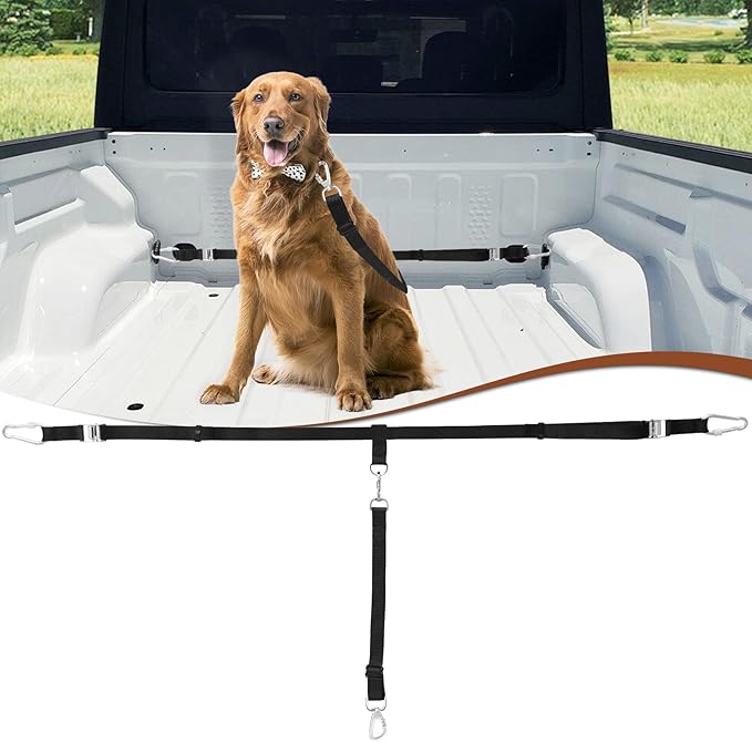 Truck Bed Dog Leash System, Dog Pickup Tether Tie Down