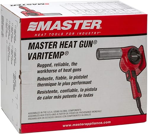 Vista 30 de Master Appliance Pistola de calor industrial HG-301D, elemento de calefacción enchufable de cambio rápido, 800 ° F, 120 V, 1440 W, 12 amperios