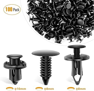 GOOACC GRC-18 100PCS 7mm 8mm 10mm Nylon Push Expansion Screws Replacement Kit,Bumper Fastener Rivet Clips GM 21030249 Ford...