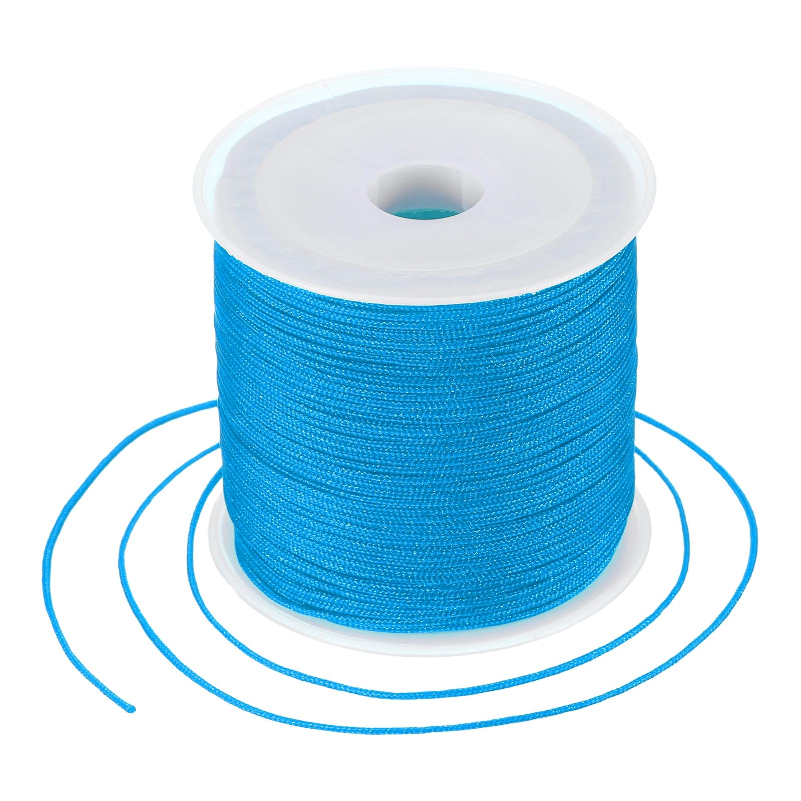 sourcing map 0.8mm Nylon String for Bracelets, 44 Yards Thread Lake Blue