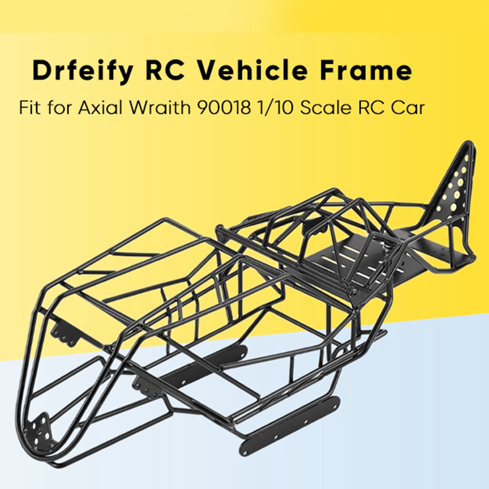 Black Metal Roll Cage Cage Ramka do osiowego Wraith 90018 1/10 Skala RC