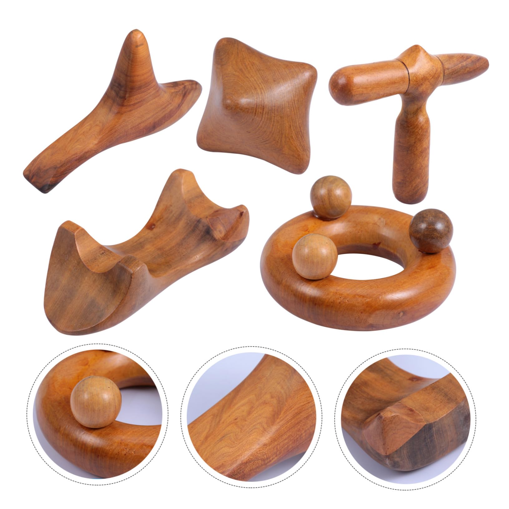 Kit de 5 Tablas de Masaje Gua Sha de Material Sintético para Aliviar Fatiga en Todo el Cuerpo y Pies, Adecuado para Cumpleaños y Agradecimientos