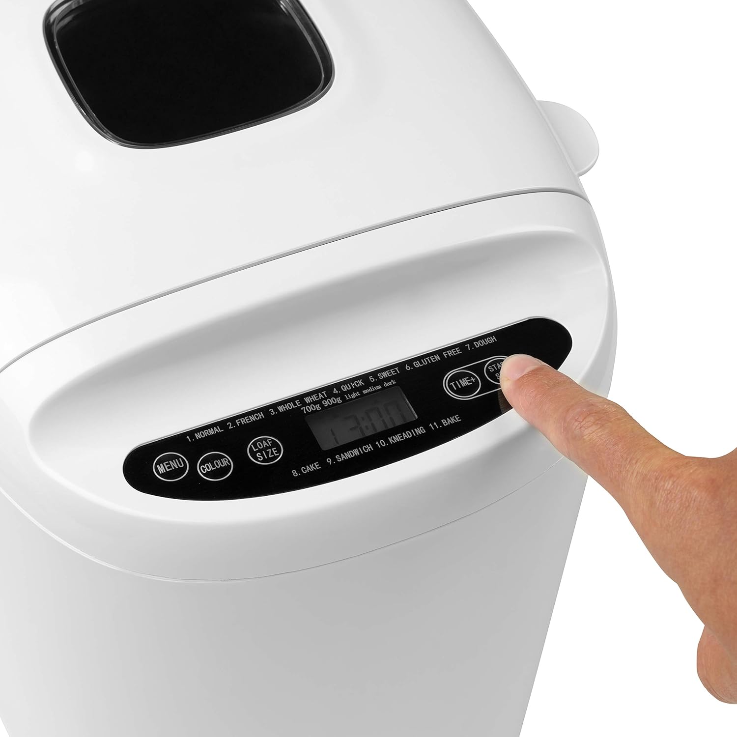 Progress EK4219PVDEEU7 Macchina per il pane digitale con spina europea, 550 W, Cottura rapida, 11 funzioni di cottura, Display LCD, Alloggiamento termoisolante, senza glutine, la forneria, Bianco Progress EK4219PVDEEU7 Macchina per il pane digitale con spina europea, 550 W, Cottura rapida, 11 funzioni di cottura, Display LCD, Alloggiamento termoisolante, senza glutine, la forneria, Bianco