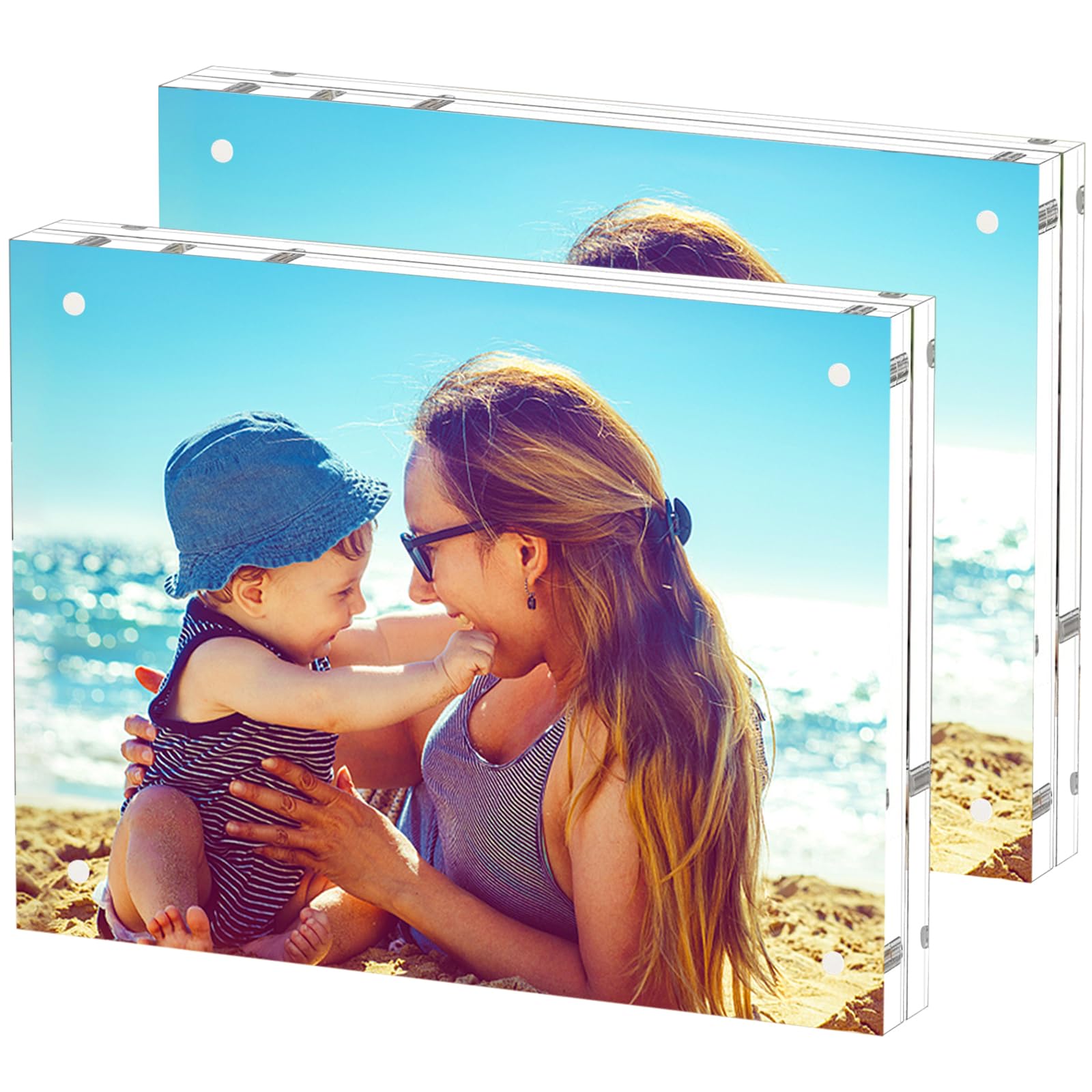 Amazon.com - HELPLEX Acrylic Frames, 2 Pack 8.5x11, 24mm Thicker