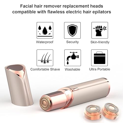 Miniatura 2 de 4 cabezales de repuesto LinMei compatibles con GEN 2 Finishing Touch Flawless removedor de pelo sin dolor para mujer