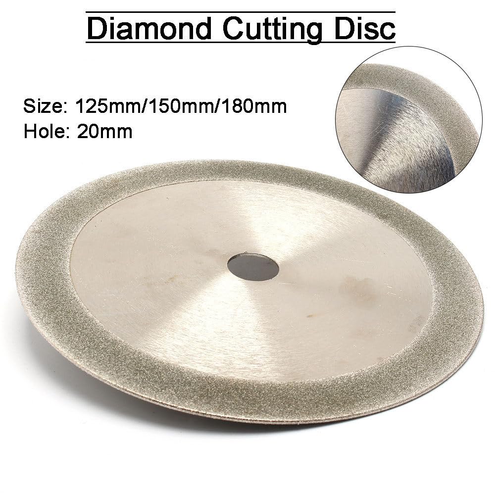 125/150/180mm Dwustronna tarcza diamentowa do cięcia szkła do narzędzi Akcesoria do szlifowania płytek ceramicznych, jadeitu, agatu, 180mm x 20mm, 1