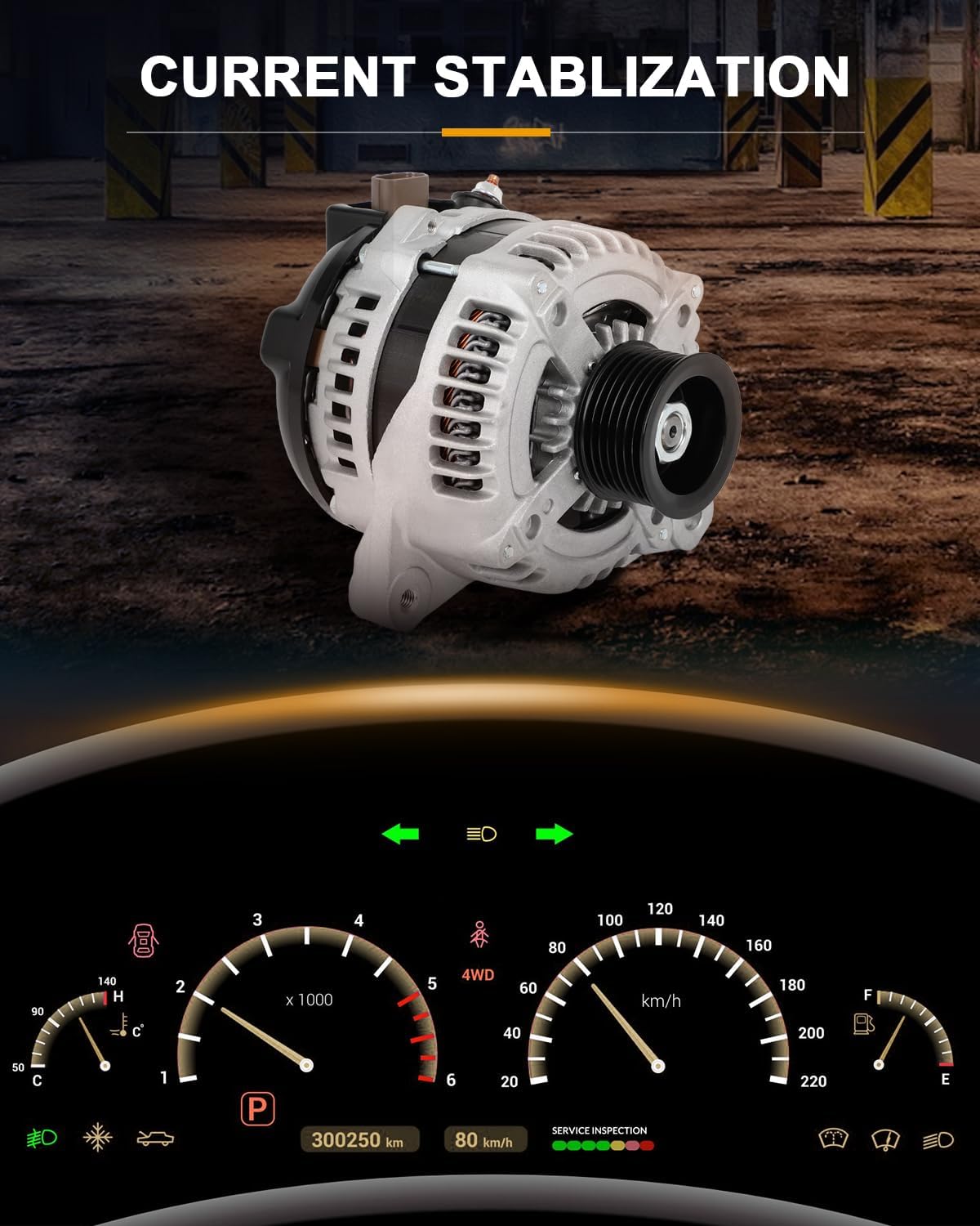ROADFAR Alternator Compatible for Toyota for Camry 2002-2003,for Toyota for Solara 2002-2003, Replace 13958 102211-2380