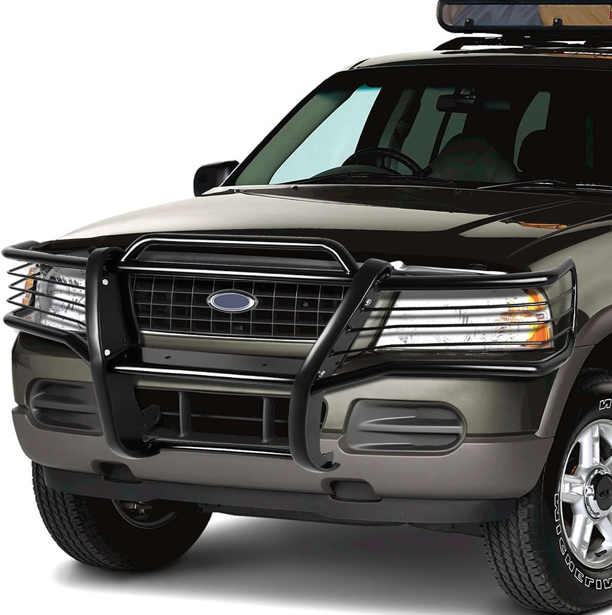 DNA Motoring GRILL-G-032-BK Black Front Bumper Brush Grille Guard Compatible with 01-05 Explorer Sport/Explorer Sporttrac