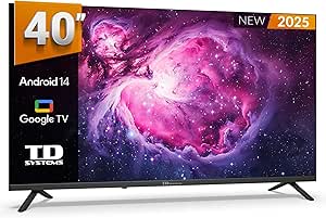 TD Systems - Smart TV 40 Pulgadas Full HD, Television TDT HD, Android 11 GTV, Modelo 2025, Televisor con 3 años de garantía - PRIME40C21GLE