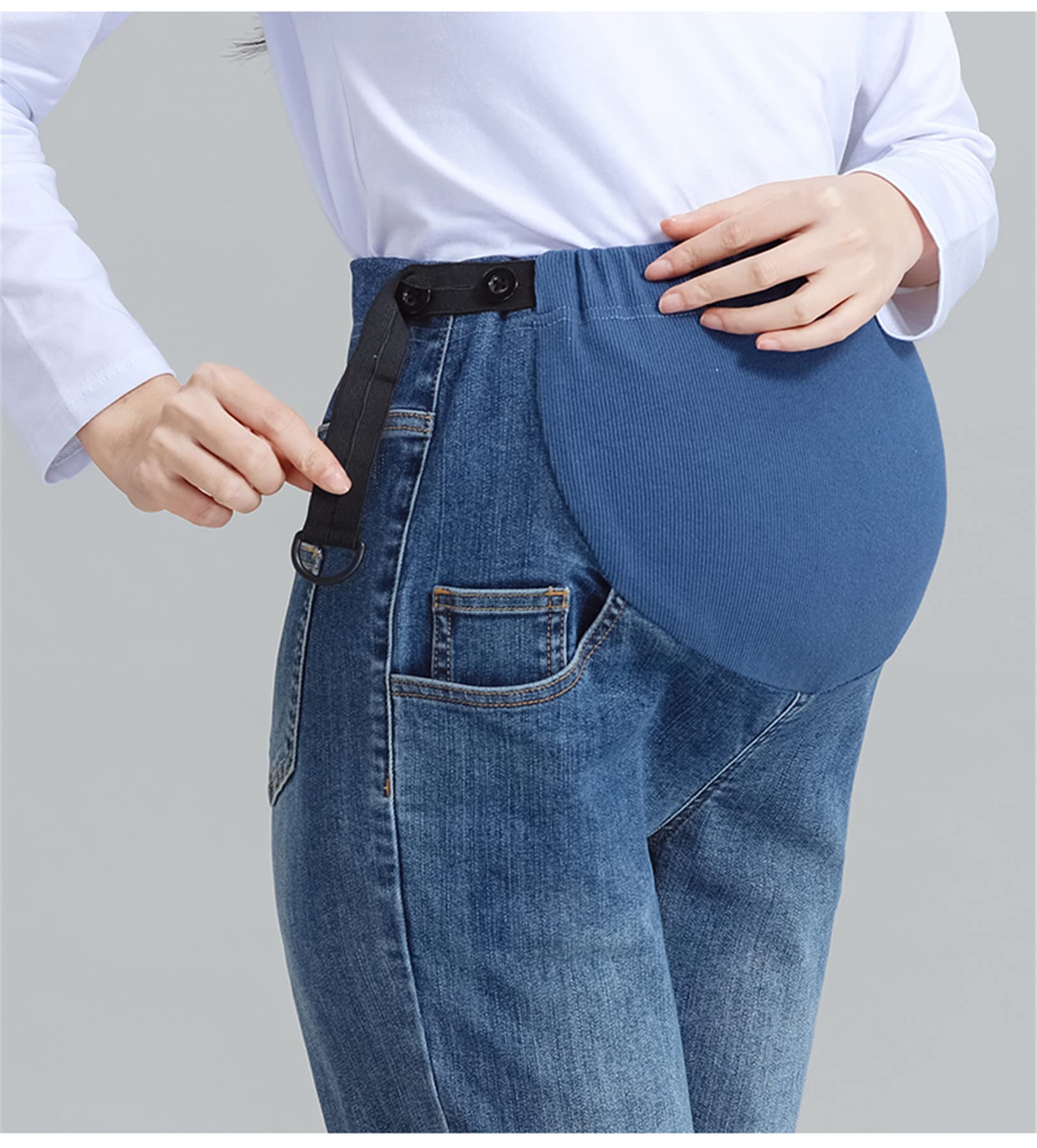 SXHEYUY Jeggings Premamá, Vaqueros Cintura Alta La Prenda Esencial para Tu Guardarropa De Embarazada