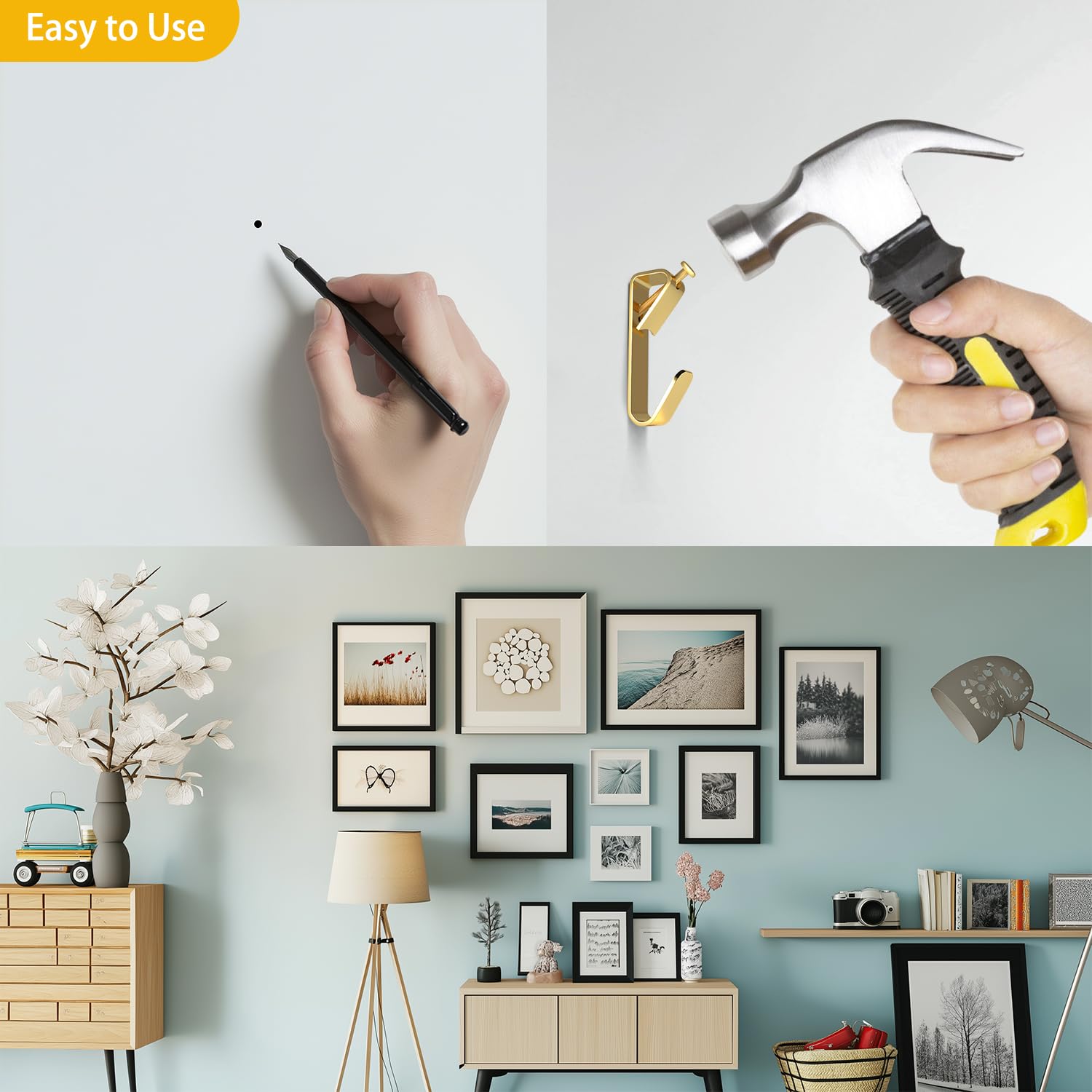 Heavy Duty Picture Hangers - 50 lb Capacity -2 Heavy Duty Picture Hangers - 50 lb Capacity -2