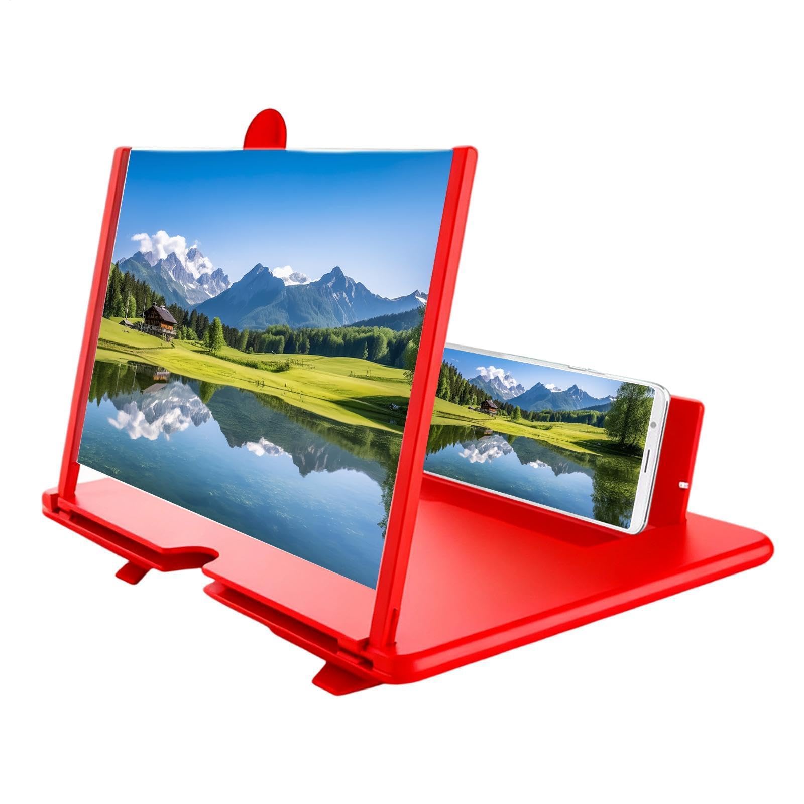 Muiltvoe Phone Screen Magnifier, Portable Screen Amplifier, 3d Movies Phone Projector, Foldable For Watching Movies Videos Games Compatible With All Smartphones