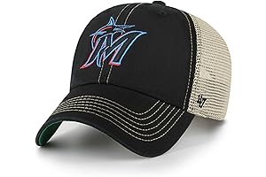 Marlins Baseball '47 MLB Trawler Team Color Mesh Trucker Clean Up Adjustable...