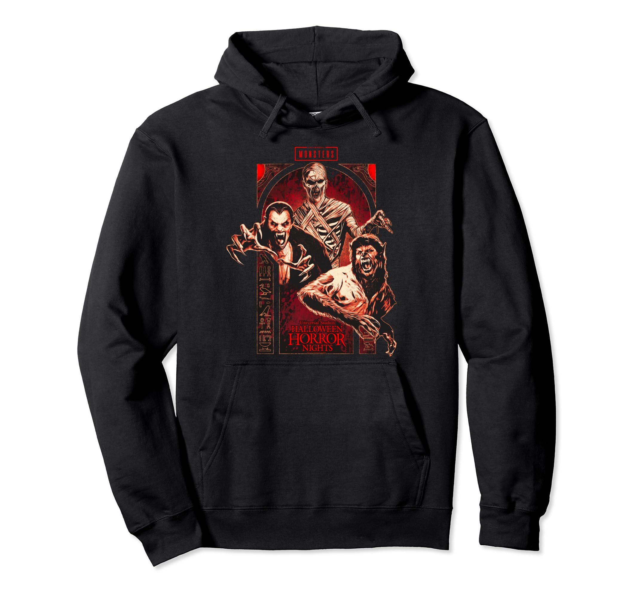 Amazon.com: Halloween Horror Nights HHN Universal Monsters Pullover Hoodie  : Clothing, Shoes \u0026 Jewelry