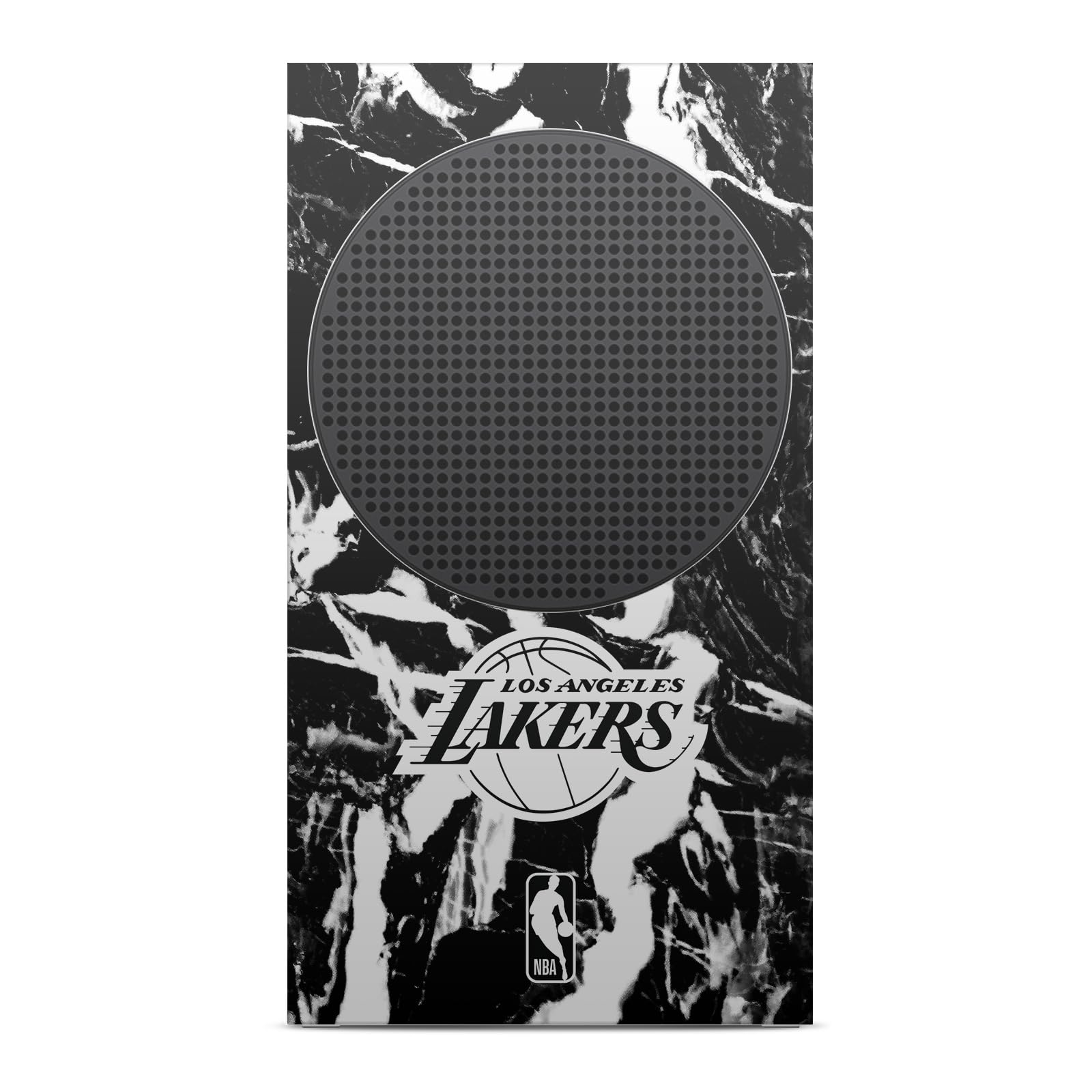Head Case Designs sous Licence Officielle NBA Marbre Noir Los Angeles Lakers Vinyle Autocollant De Jeu Peau Autocollant Couverture Compatible avec Xbox Series S Console and Controller Bundle