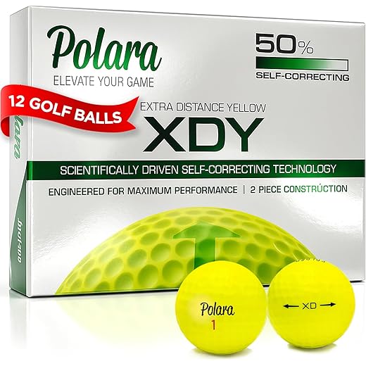 Polara Golf XD Yellow Distance Balls Pack of 12