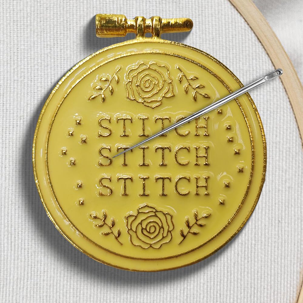 Needle Minder Magnet, Magnetic Needle Minder, Needle Minders Magnetic Cross Stitch Accessories, Magnetic Needle Holder, Life Tree, Butterfly, Cats, Owl, Heart (Gold)
