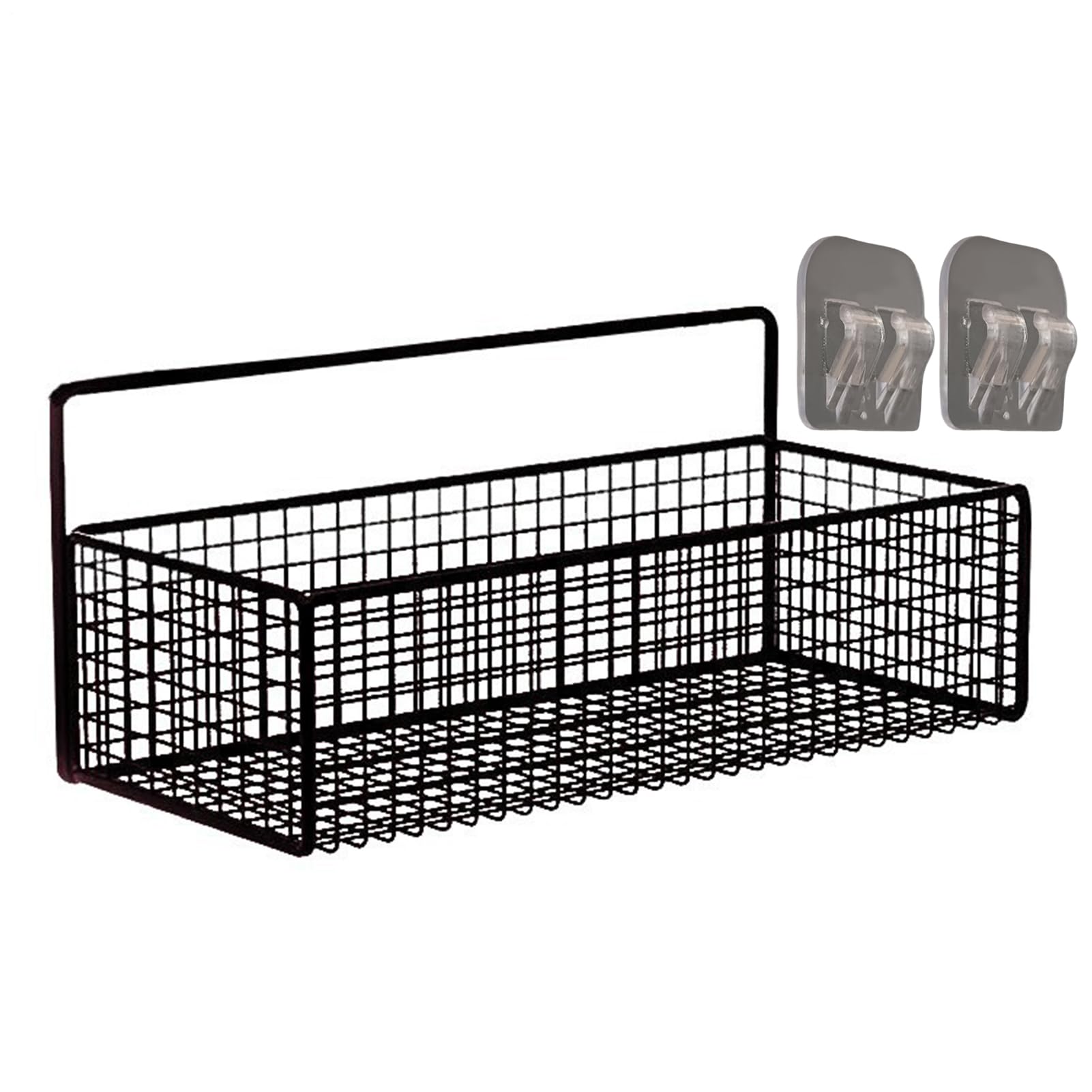 Storage Rack Basket | No Drilling Bathroom Shelves | Adhesive Wall Mounted Storage Rack | Heavy Duty Stick Shelves for Bathroom, Kitchen and Bedroom, Toiletries,