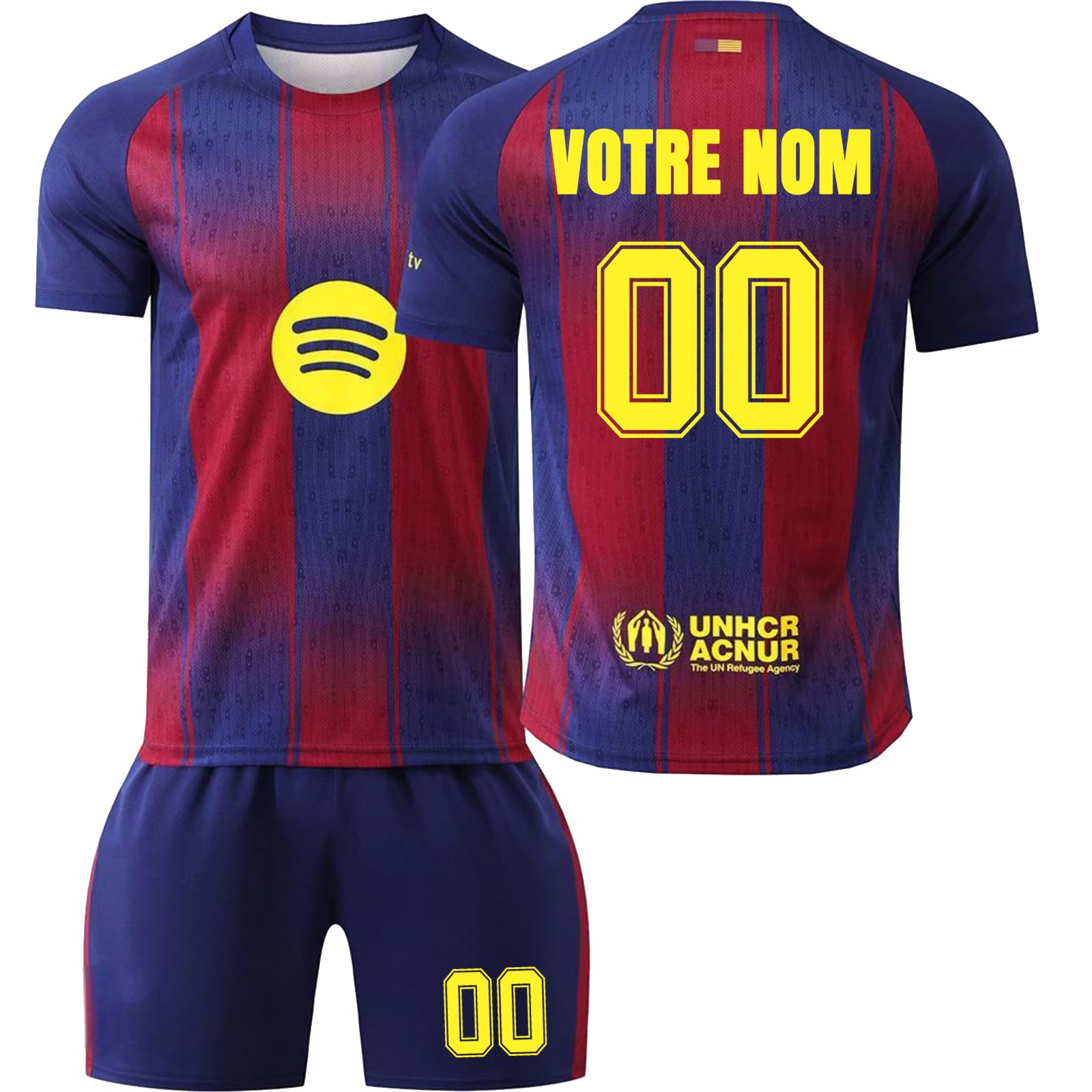 Maillot de Foot Personnalisé avec Nom et Numéro - Ensemble et Tenue pour Enfant et Adulte